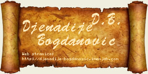 Đenadije Bogdanović vizit kartica